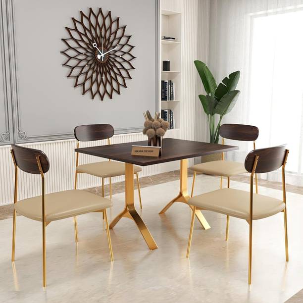 SACC Enterprises Shri Ananta Custom Crafts MODERN STYLE Metal 4 Seater Dining Table