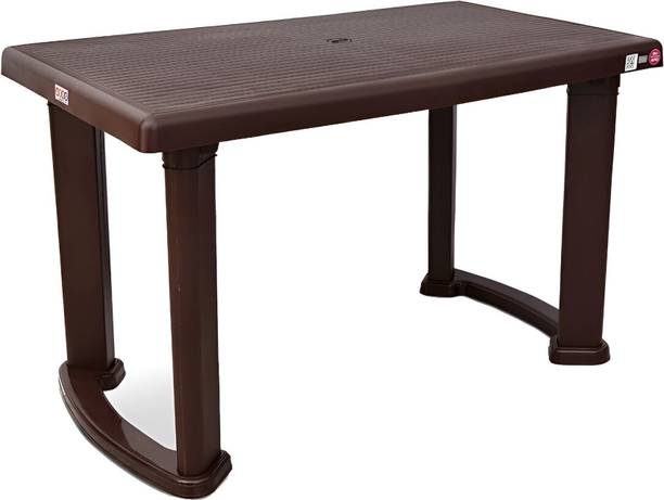 AVRO Delta Table Strong and Durable for Home Office Garden Cafeteria Plastic 6 Seater Dining Table