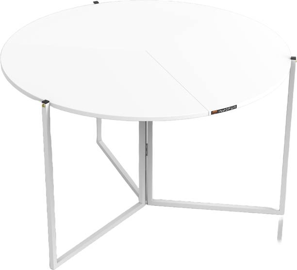 InnoFur Aston Folding Round Engineered Wood 6 Seater Dining Table
