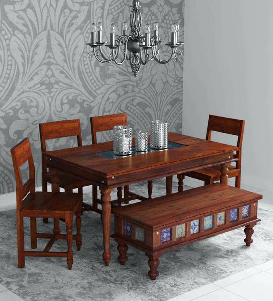 HavenzHome Solid Wood 4 Seater Dining Table
