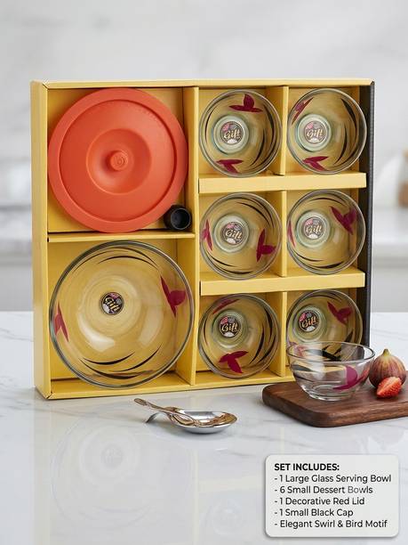 Rabiul store Pack of 8 Glass, Plastic Dinner Set