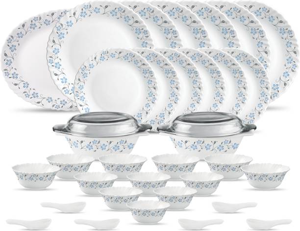 LAOPALA Opalware Diva Classique Grace Blue 35 Pcs Dinner Set