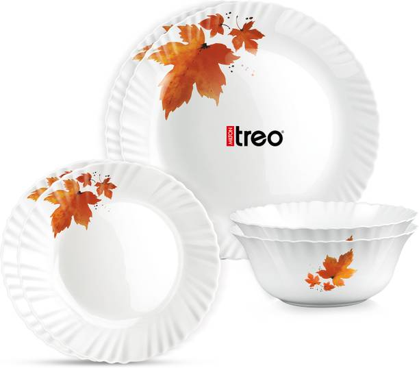 TREO Pack of 6 Opalware Opalware Neuma Mapelle Dinner Set of 6, Serving for 2, M