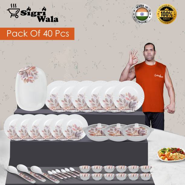Sigri-wala Pack of 40 Melamin Dinner set Dinner Set