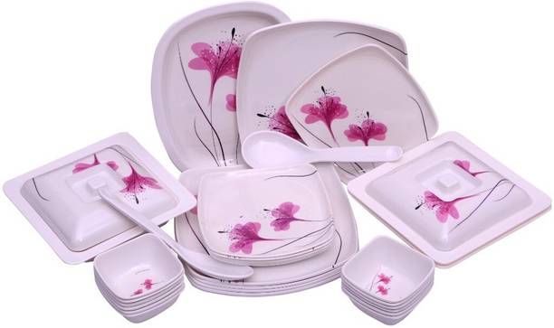 CARNIVAL Pack of 32 Melamin Melamine Square(903) Beautyful Dinner Set/Kitchen Set Dinner Set