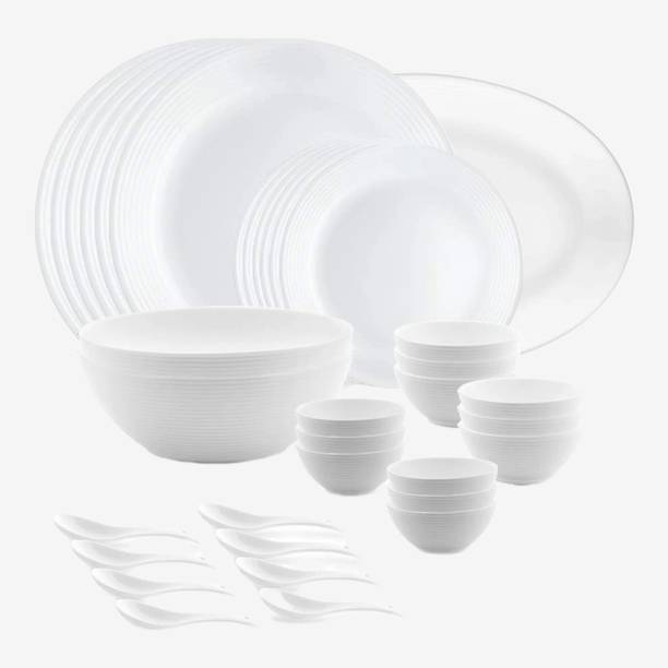 BOROSIL Pack of 33 Opalware Orbit Dinner Set