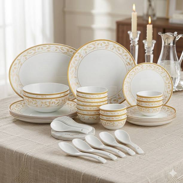 LVOOK Pack of 27 Opalware Dinner Set