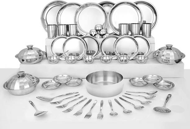 Shri & Sam Pack of 61 Stainless Steel Dinner Set