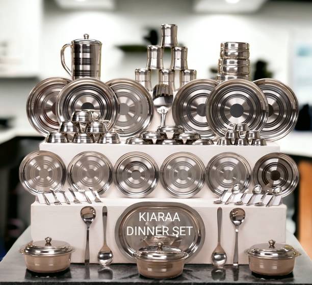KIARAA Pack of 61 Stainless Steel Kiaraa Dinner Set