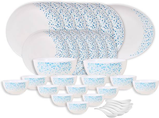 cello Pack of 33 Opalware Royale Falling Star 33 Pcs Dinner Set