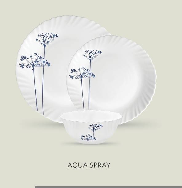 LAOPALA Pack of 6 Opalware Novo Dinner set 6 pcs Aqua Spray Dinner Set