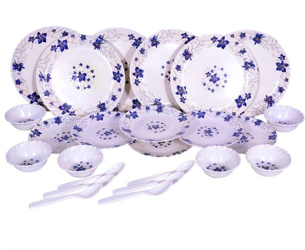 CARNIVAL Pack of 24 Melamin Smart Round(505)Beautyful Dinner Set/Lunch&Dining Set 24 Pcs of Melamine Dinner Set
