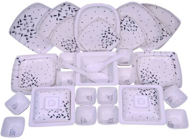 कार्निवल Square Model Beautyful Dinner Set 32 Pcs Of Melamine 32 का पैक डिनर सेट