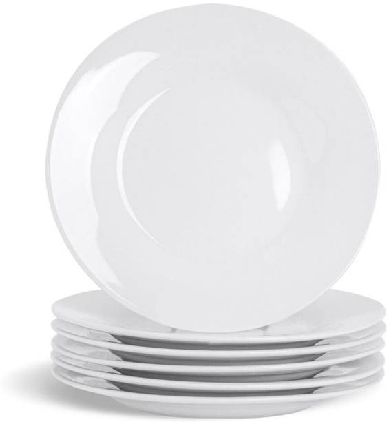आइकिया Digital Shoppy OFTAST Tempered Opal Glass Dinnerware Plates - 6 Piece, White 6 का पैक डिनर सेट