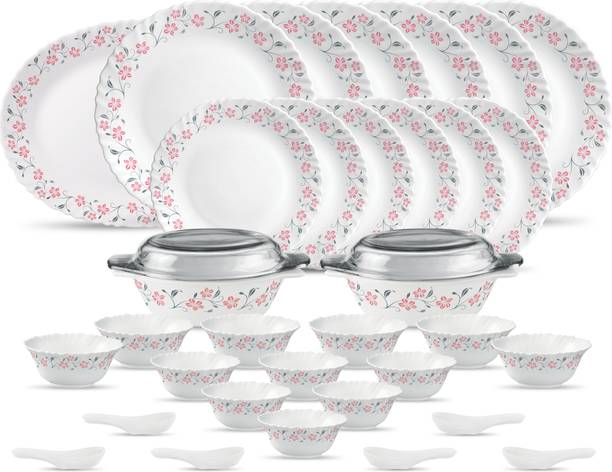 LAOPALA Opalware Diva Classique Grace Red 35 Pcs Dinner Set