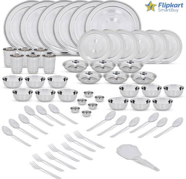 Flipkart SmartBuy Pack of 61 Stainless Steel Flipkart SmartBuy Dinner Set