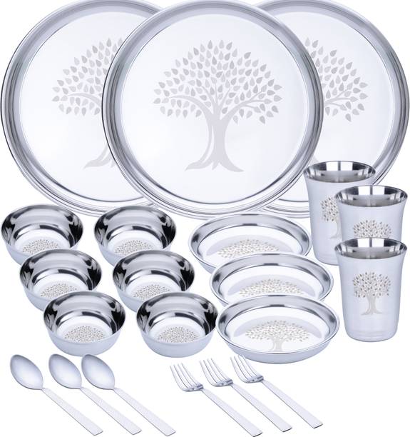 LIMETRO STEEL Pack of 21 Stainless Steel Dinner Set
