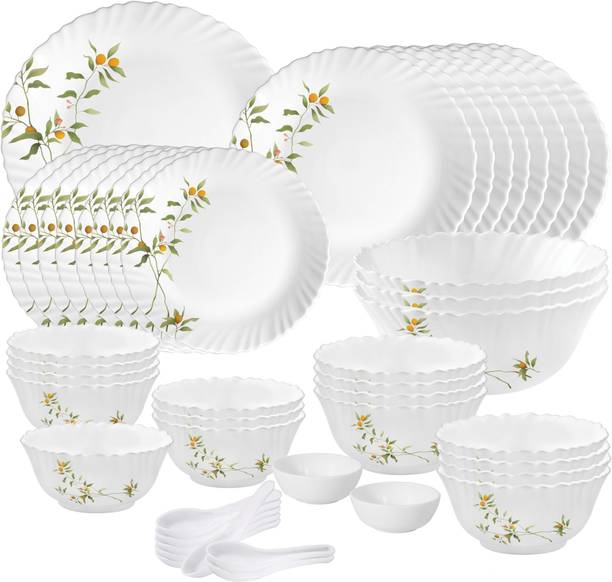 LAOPALA Pack of 46 Opalware Novo Vivid Green 46 Pcs Dinner Set