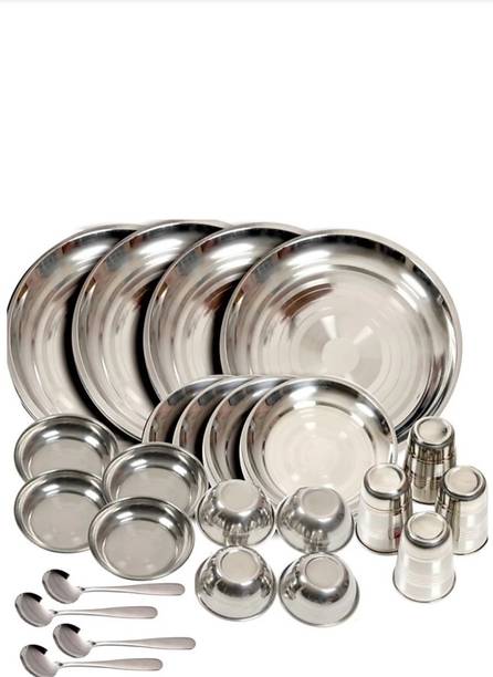KIARAA Pack of 24 Stainless Steel dmark Dinner Set