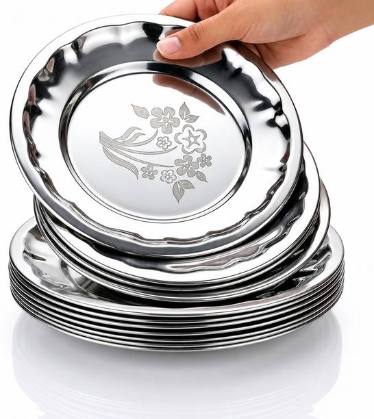 Bholanath Pack of 6 Stainless Steel Dinner Set