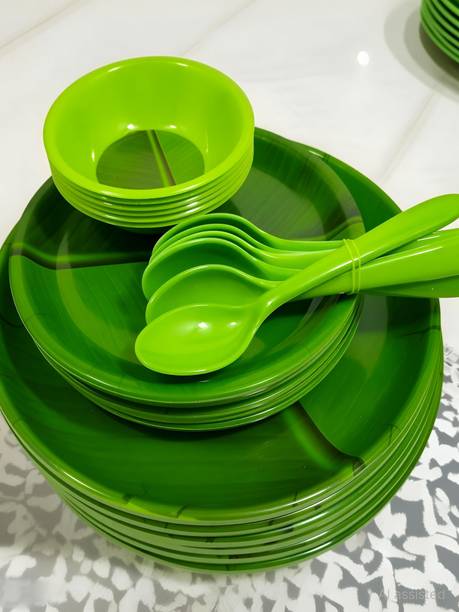 Inpro Pack of 24 Melamin Modern Dinner set stackable and reusable easy to handle Perfect Kitchen Utensils Dinner Set