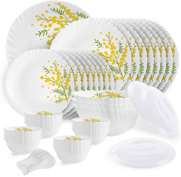 सेलो Dazzle Series Girasol Crockery Set | Dishwasher Safe | Light-Weight 47 का पैक डिनर सेट
