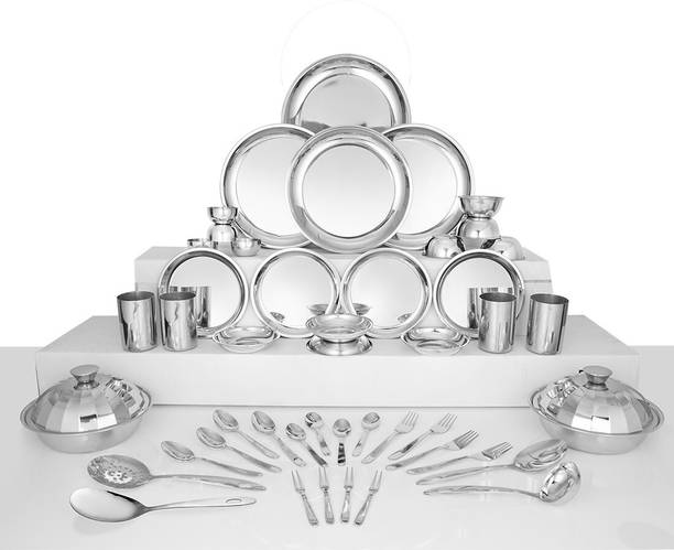 Shri & Sam Pack of 46 Stainless Steel Delight Dinner Set