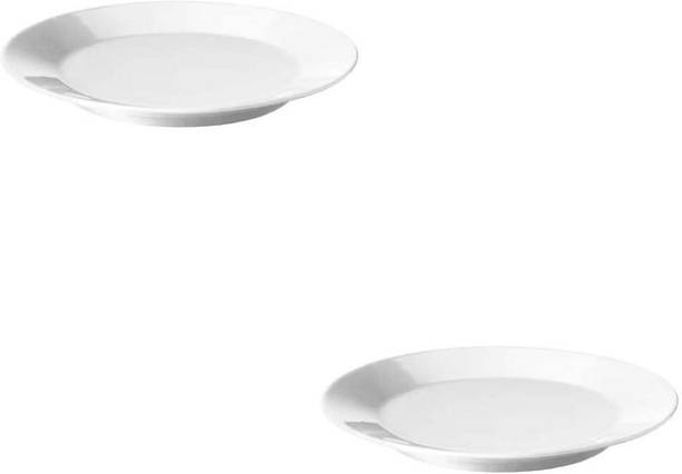 IKEA Pack of 2 Stoneware Digital Shoppy Dinner Plate, White, 20 cm( Pack of 2) Dinner Set