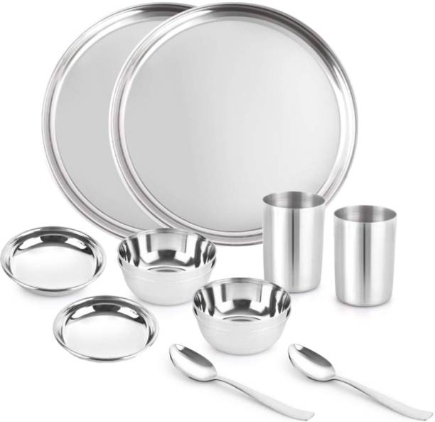 cello Pack of 12 Stainless Steel Steelox Stainless Steel Dinner Set