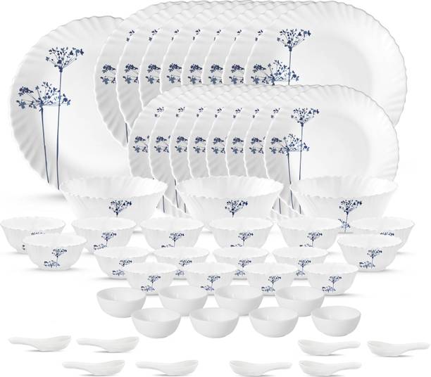 LAOPALA Pack of 52 Opalware Novo Aqua Spray 52 Pcs Dinner Set