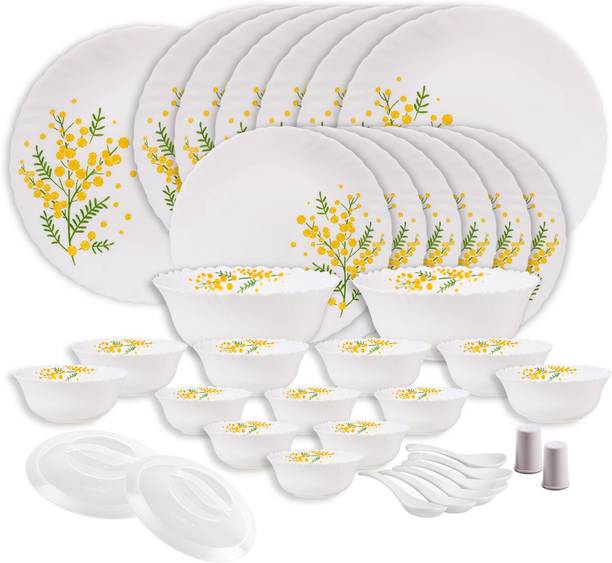 cello Pack of 37 Opalware Dazzle Girasol 37 Pcs Dinner Set