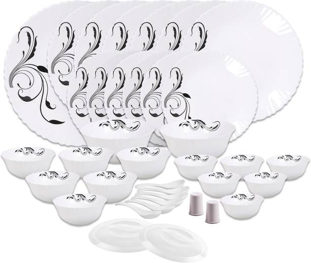 cello Pack of 37 Opalware Dazzle Twirla 37 Pcs Dinner Set