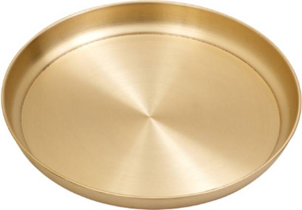 HITHA WELLNESS Brass Plate 9 inch Dinner Set