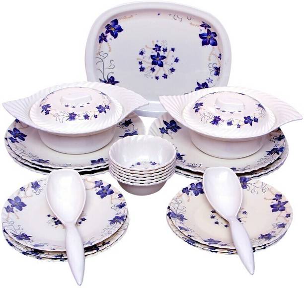 CARNIVAL Melamin Smart Round(505)Beautyful Dinner Set/Lunch&Dining Set 32 Pcs of Melamine Dinner Set