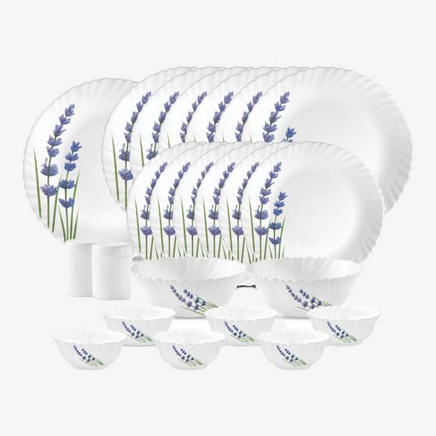 LAOPALA Pack of 23 Opalware Novo Collection English Lavender Dinner Set