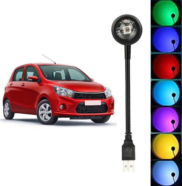 MOOZMOB USB Operated Plug & Play 360 Degrees Flexible Multicolored Light for Cars Atmosphere Light for Celerio Car SUVs Truck Home Décor Bedroom Sunset Projection Led Light