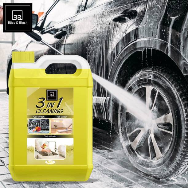 BLISS & BLUSH 3 IN 1 CAR WASH SHAMPOO+FLOOR CLEANER+DISH WASH LIQUID DETERGENT Car Washing Liquid
