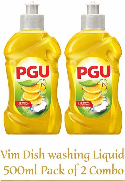 PGU Power Of Lemons Gel ## Pack Of 2 Dish Cleaning Gel Fresh 500ml+500ml,Citric, 1 L Dish Cleaning Gel