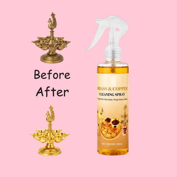 ShreeDevam Pitambari Dish Cleaning Spray Gel Orange 200ml Brass Shine Cleaner Dishwashing Detergent