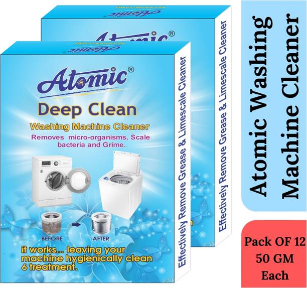 ATOMIC Washing Machine Descaling Powder Pack OF 12 For Top & Front Load Machine 