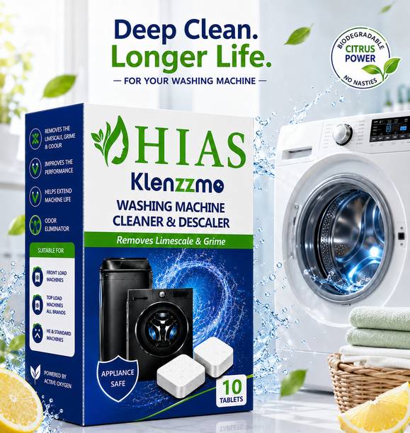hias Front & Top Load Washing Machine Drum Cleaner Tablet& Descaler Tablet Dishwashing Detergent