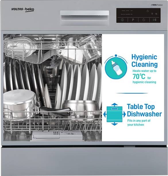 Voltas Beko by  A TATA Product DT8S Free Standing 8 Place Settings Dishwasher