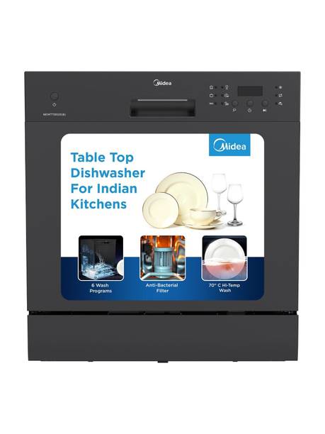 Midea MDWTT0802D(B)IN Free Standing 8 Place Settings Dishwasher