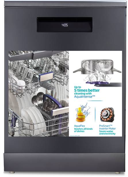 Voltas Beko by A TATA Product DF15A Free Standing 15 Place Settings Dishwasher