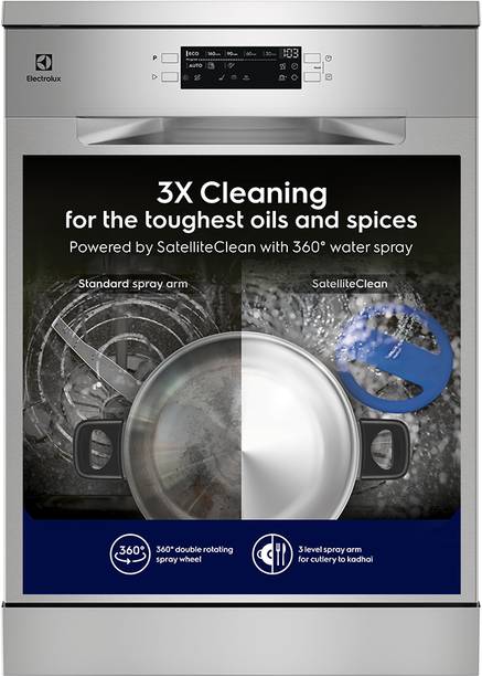 Electrolux ESM48310SX Free Standing 14 Place Settings Dishwasher