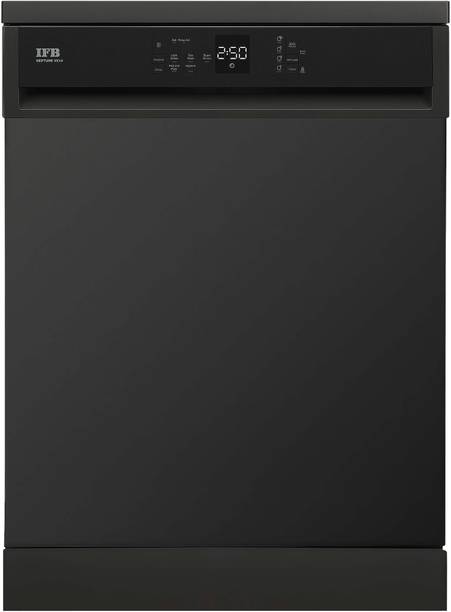 IFB Neptune VX14 Free Standing 14 Place Settings with ION Technology, 70 Degree Hot Water Wash, Hygienic Steam Drying, Dark Silver Dishwasher