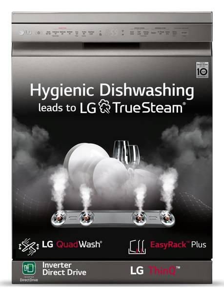 LG DFB424FP Free Standing 14 Place Settings Intensive Kadhai Cleaning| No Pre-rinse Required Dishwasher