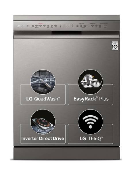 LG DFB512FP Free Standing 14 Place Settings Dishwasher