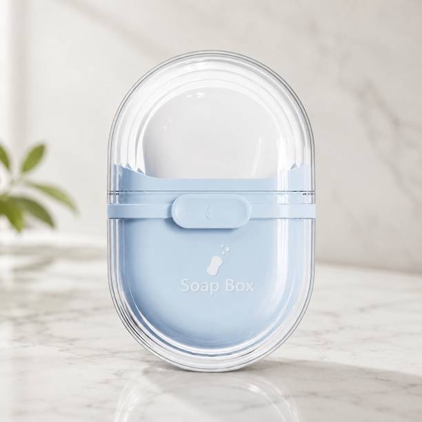 qk Collections Portable Travel Soap Box Leak Proof Easy to Carry Bathroom Storage Box