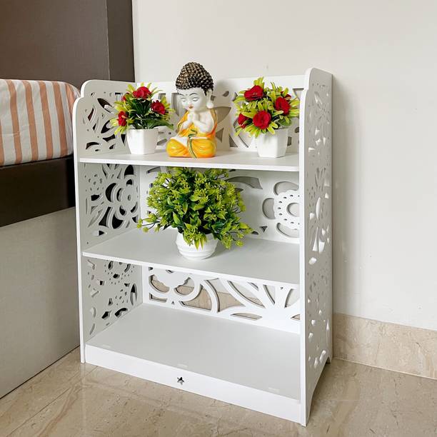 SS ARTS Decorative 3-Tier Storage Organizer, End Table, Bed Side/Lamp Table Engineered Wood Display Unit
